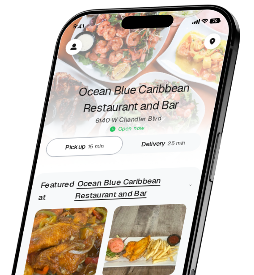 Ocean Blue Caribbean Restaurant and Bar app preview
